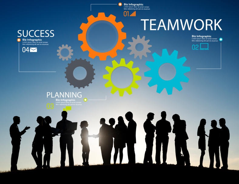 Teamwork Team Group Gear Partnership Cooperation Concept Legacy 